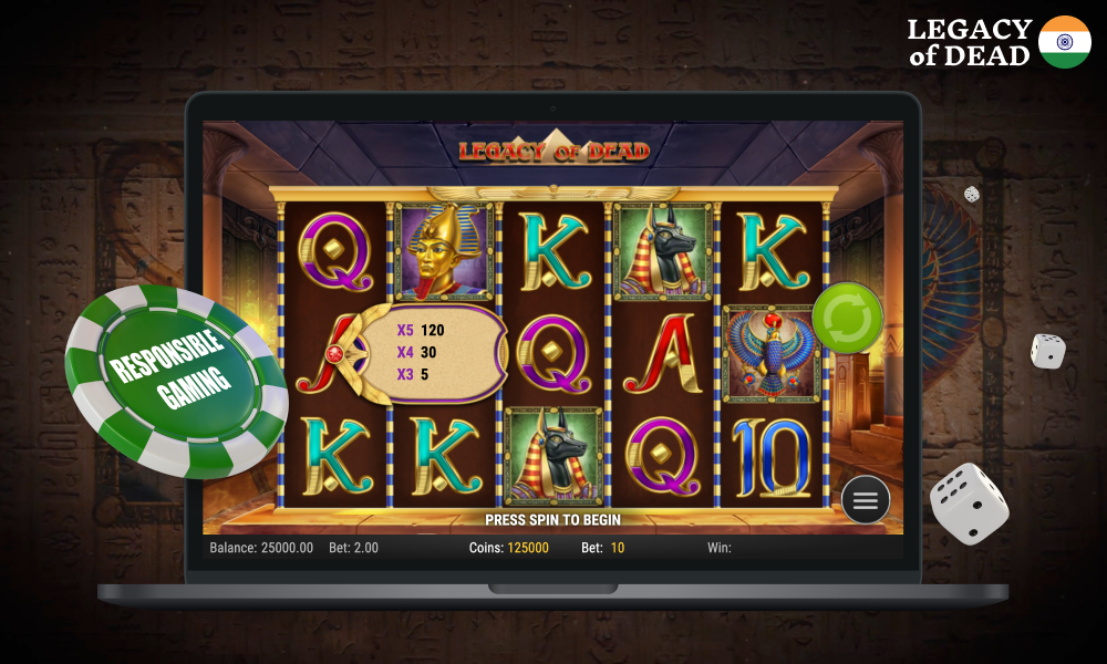 Responsible gaming of Legacy of Dead game