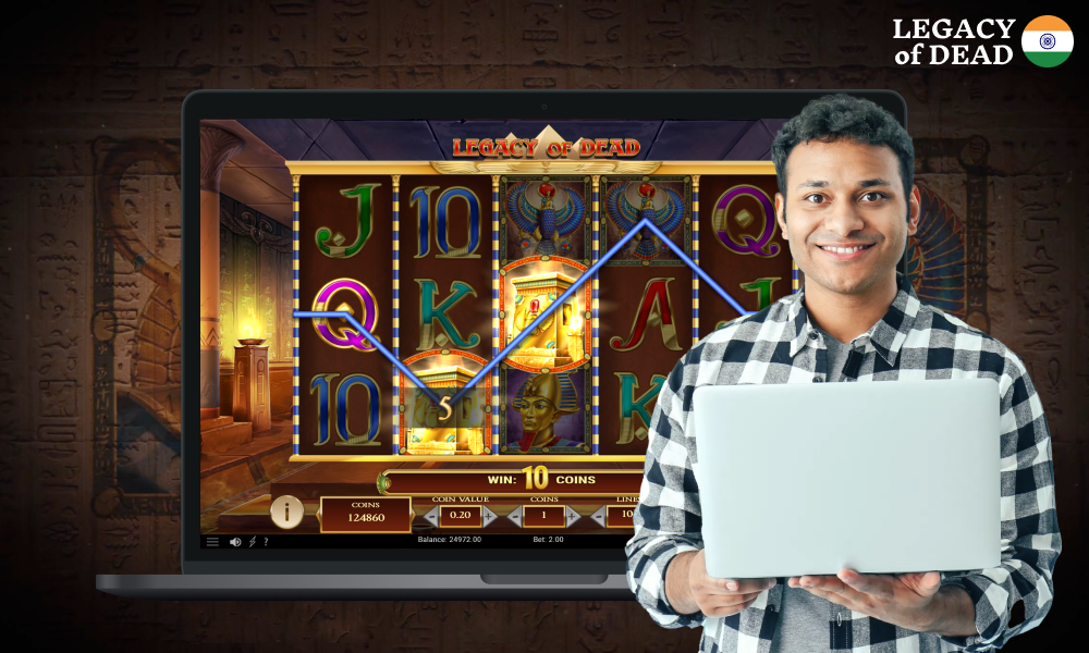 Indian players can enjoy the Legacy of Dead slot on PC